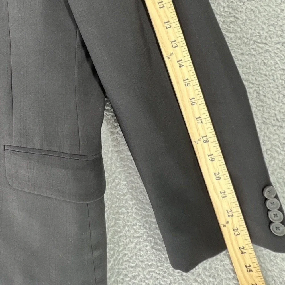 John W Nordstrom Loro‎ Piana Super 120s Wool Blazer Mens Black Sport Coat 42R